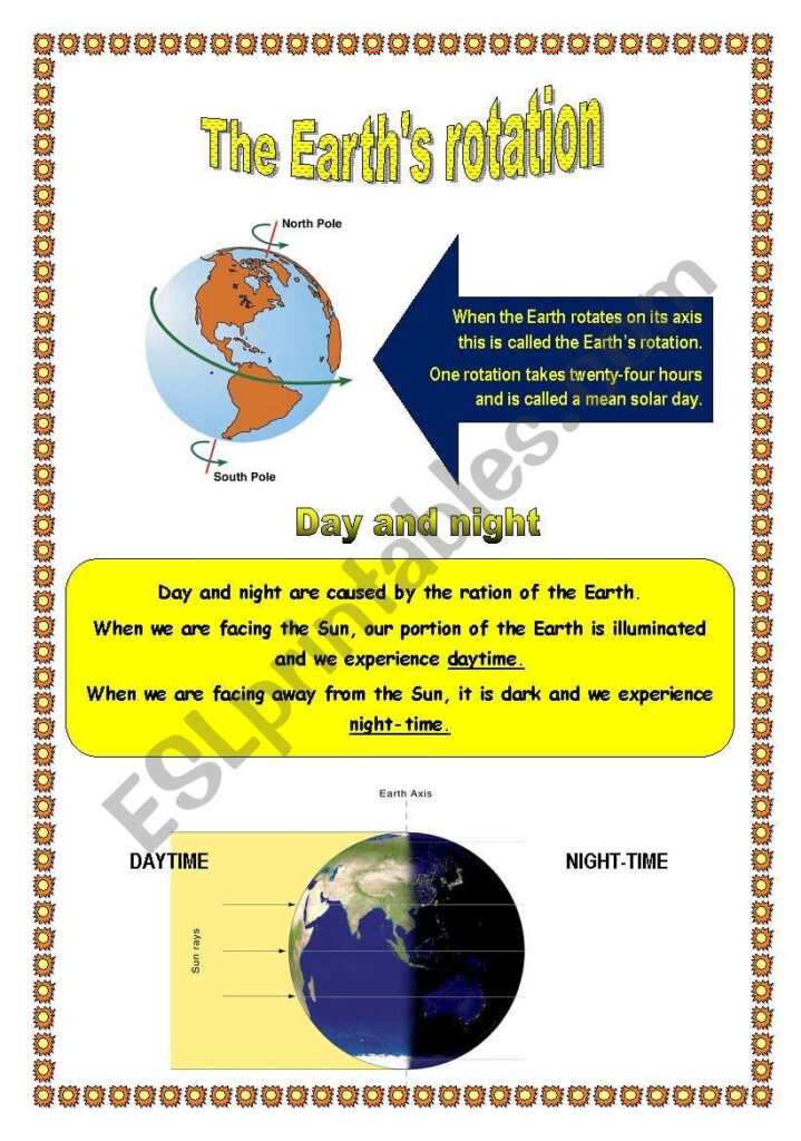 Earths Rotation Worksheet