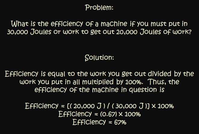 Efficiency Calculations Worksheet