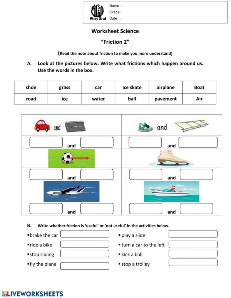 Force Grade 3 Worksheet