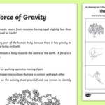 FREE Force Of Gravity Worksheet Primary Resources Gravity