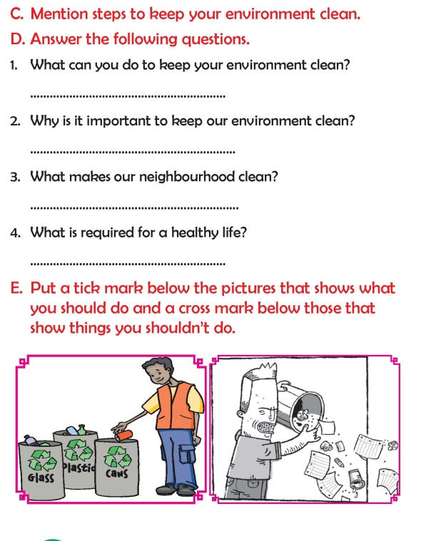 Grade 3 Science Lesson 17 Clean Environment And Home Primary Science
