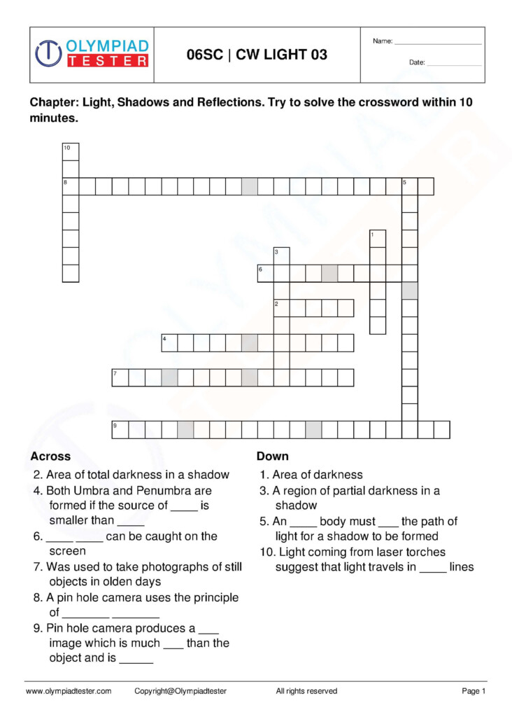 Grade 8 Science Worksheets With Answers