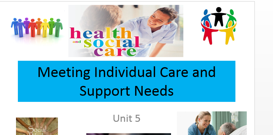 Health Social Care Unit 5 New Spec Meeting Individual Needs P3 M3 