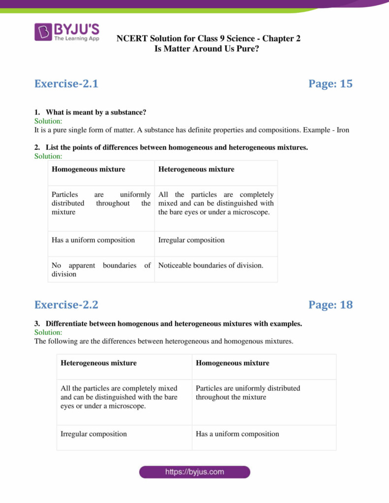 Cbse worksheets for class 9 science with answers pdf