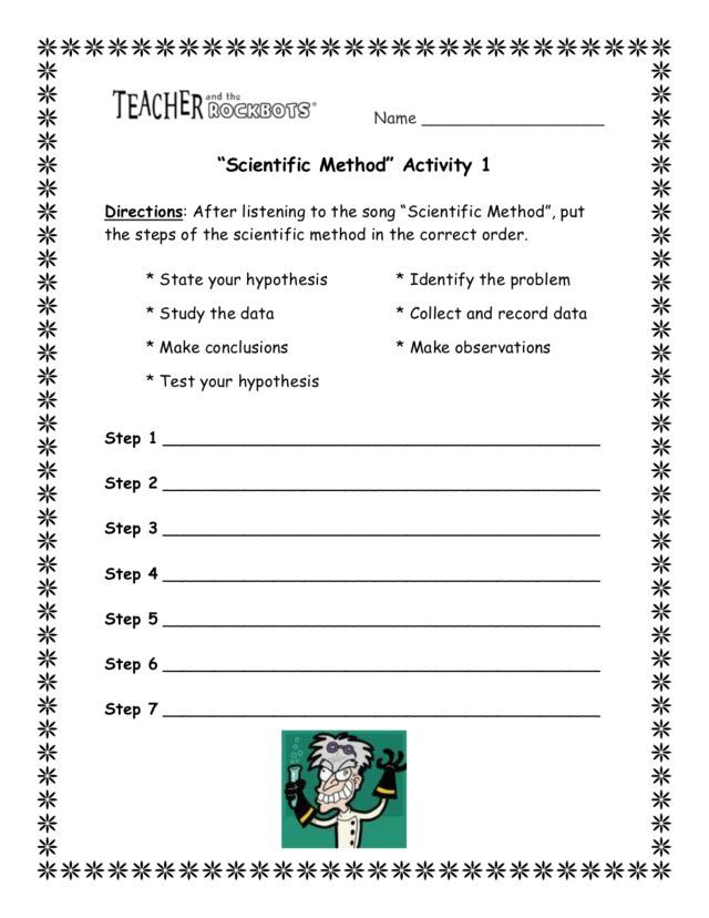 Physical Science Scientific Method Worksheet