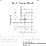 Physics Crossword Puzzles Printable With Answers Printable Crossword