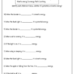 Power Work Physical Science Worksheet
