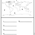 Printable Continents And Oceans Worksheets
