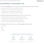 Quiz Worksheet An Inconvenient Truth Study