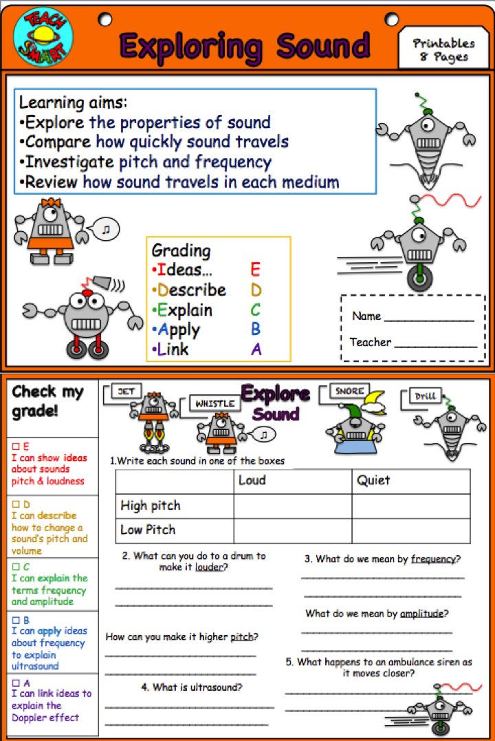 Science Sound Worksheets For 2nd Grade Matthew Sheridan s School