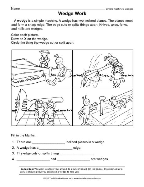 Science Worksheet Simple Machines wedges The Mailbox In 2023