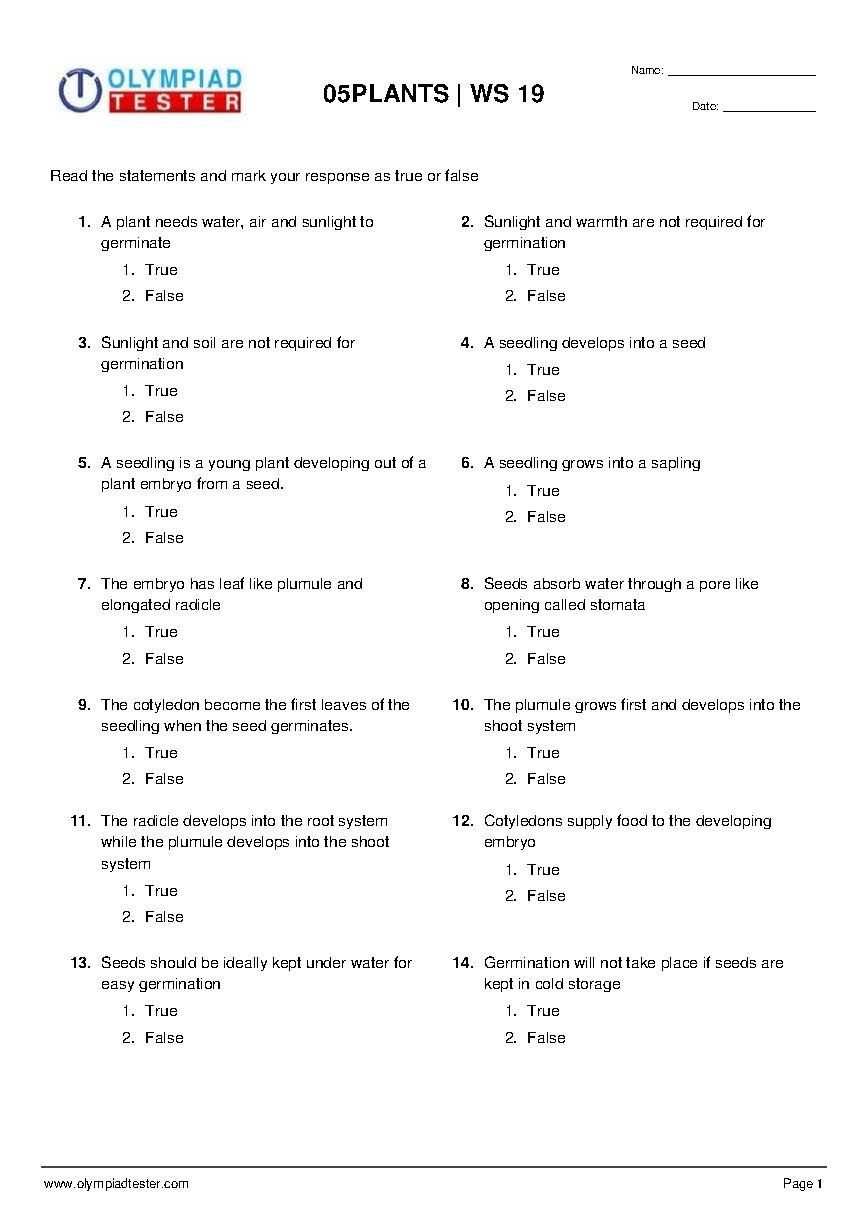 Science Worksheets For Grade 5