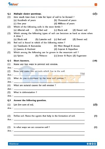 Social Science Worksheet