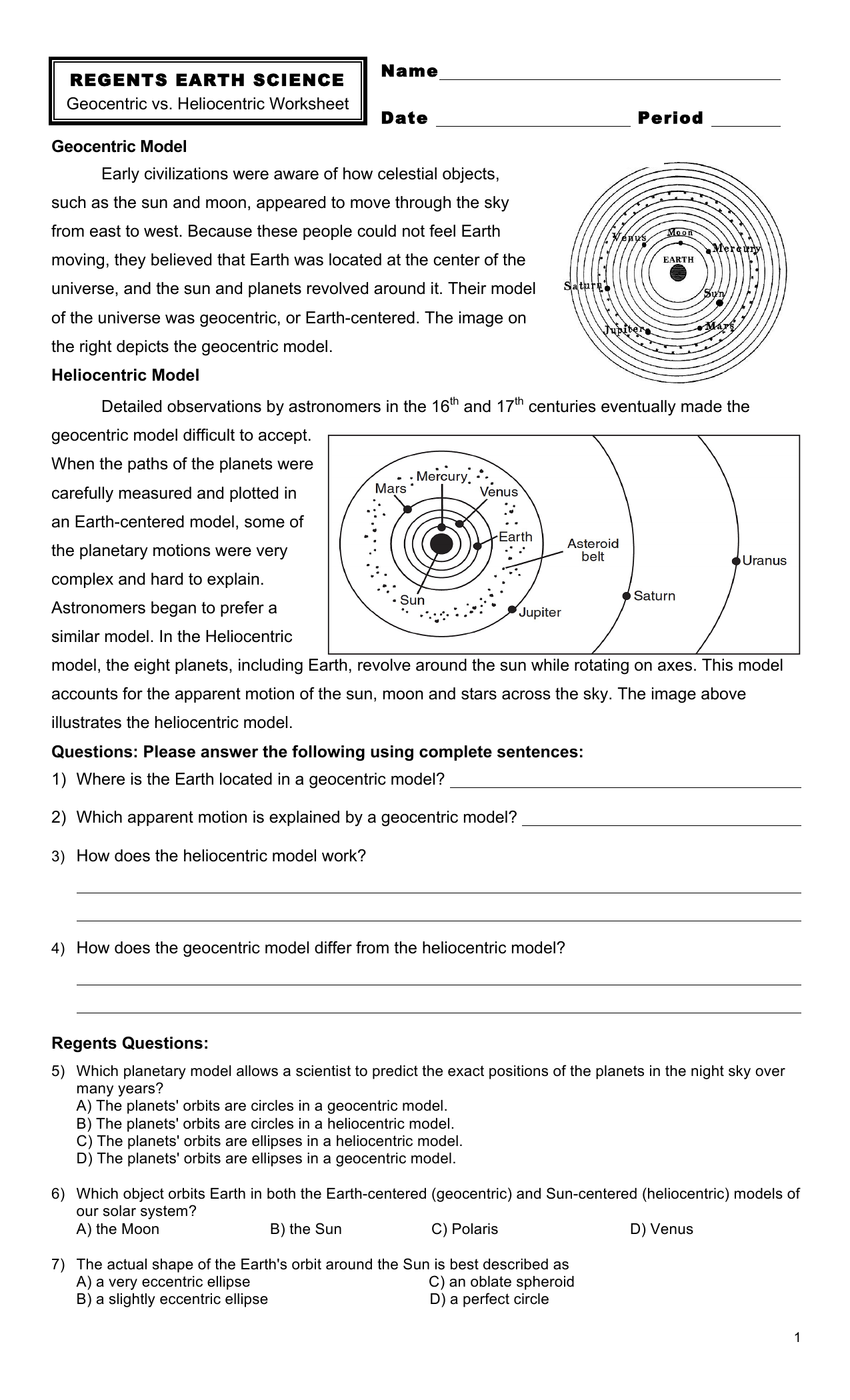 The Solar System The Sun Worksheet Answers Worksheet List