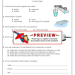 Three States Of Matter Worksheet Answers