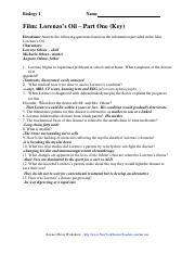 11 Lorenzo 39 s Oil Worksheet Biology 30S Name Film Lorenzos Oil Part