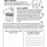 22 Weather And Climate Worksheets For Your School Lesson