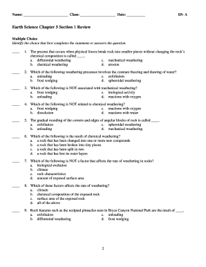 Earth Science Chapter 5 Review Answers Fill And Sign Printable