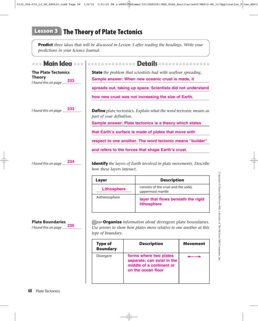 Glencoe Earth Science Worksheets Scienceworksheets