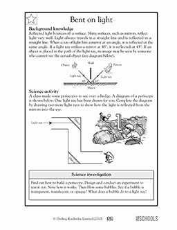 How Light Can quot bend quot 5th Grade Science Worksheet GreatSchools