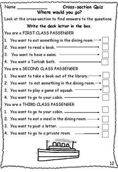 Titanic Worksheets And Activities By EALEE TPT