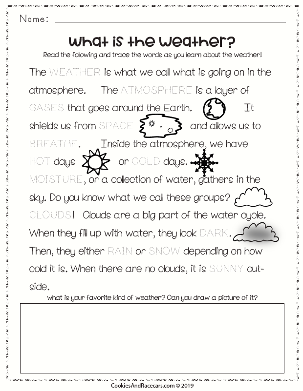 Weather Printables For 3rd Grade Worksheet