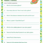 5th Grade Science Worksheets Planets