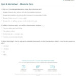 Quiz Worksheet Absolute Zero Study