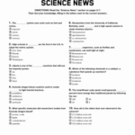 Science World Magazine Worksheet